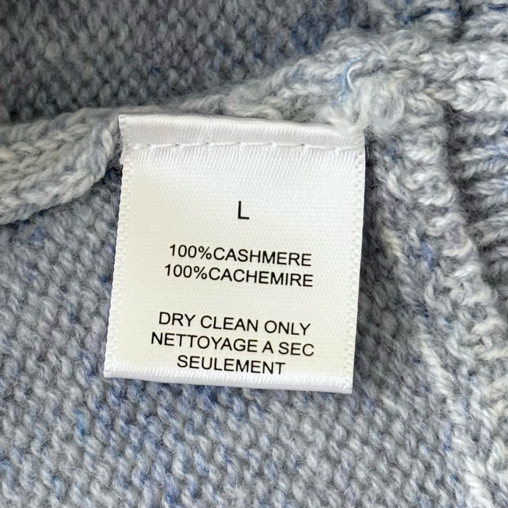 Brochu Walker 100% Cashmere Crewneck Sweater in Light Blue - Women’s Size L - Picture 5 of 5